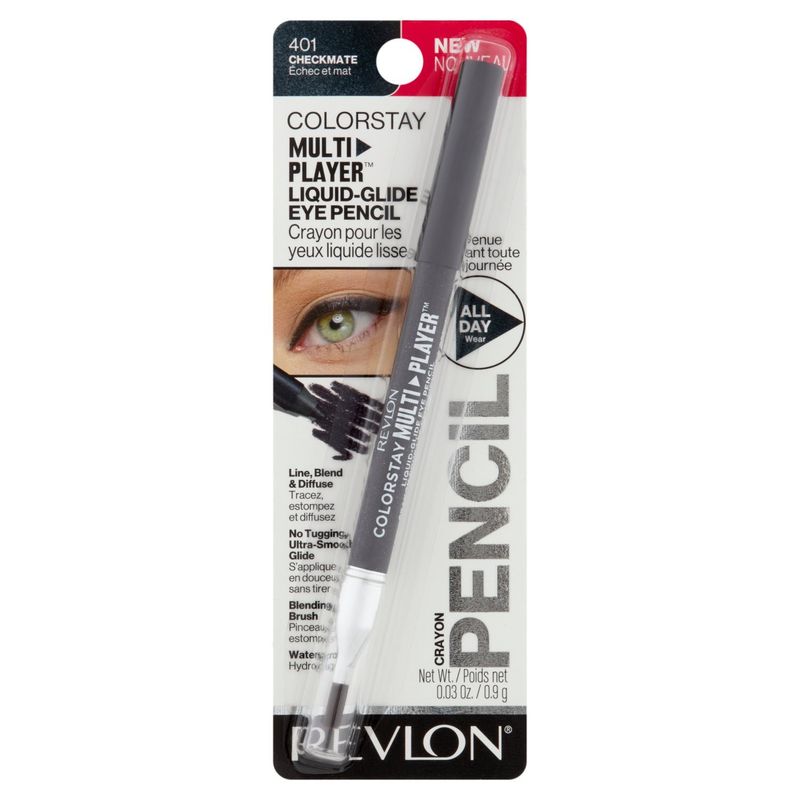Revlon Colorstay Multi Player 401 Checkmate Crayon Liquid-Glide Eye Pencil, 0.03 oz