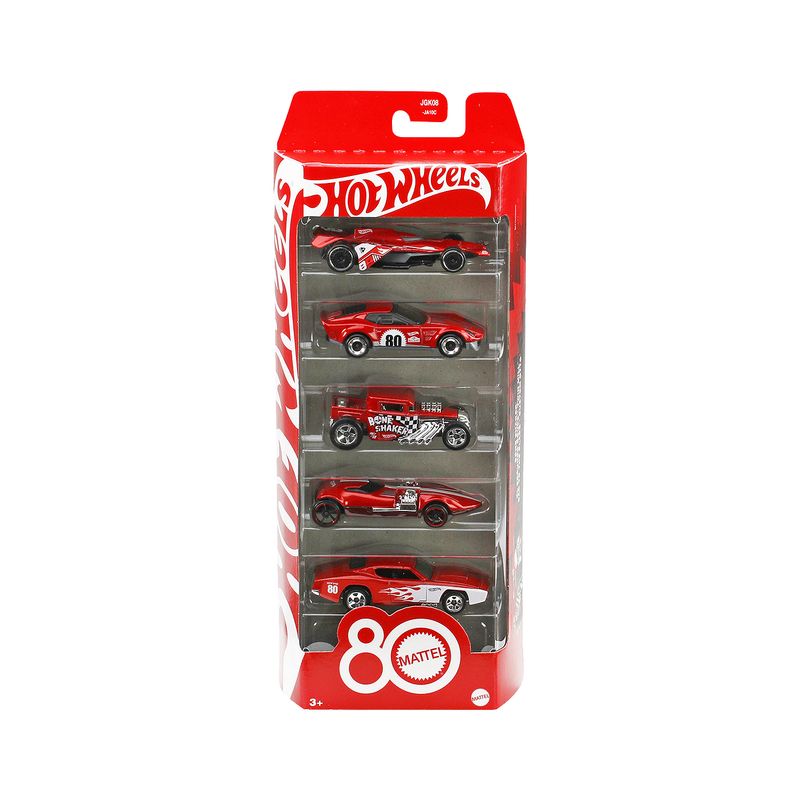 Mattel Hot Wheels 80th Anniversary Basic Car 5-Pack