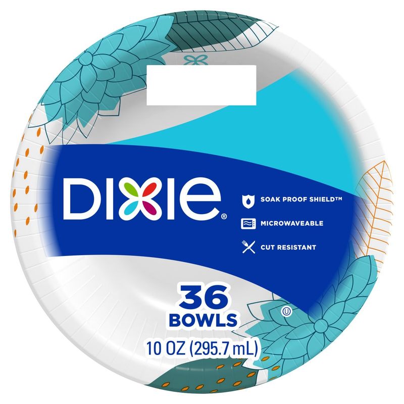 Dixie Everyday 10oz Disposable Paper Bowls, 36 count