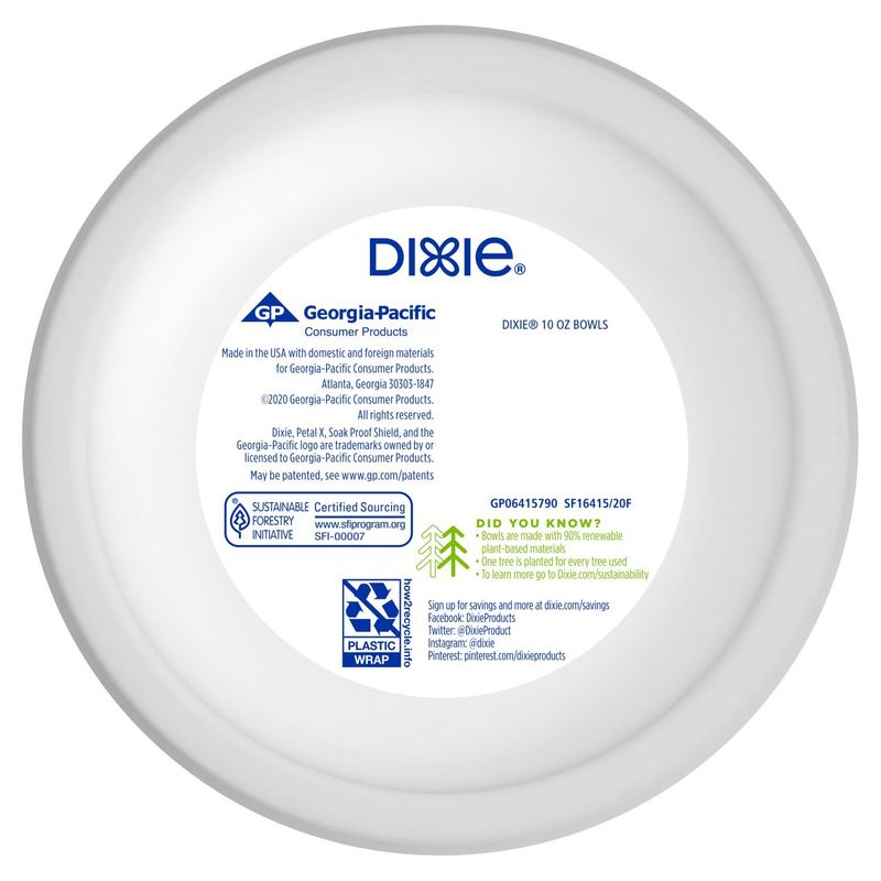 Dixie Everyday 10oz Disposable Paper Bowls, 36 count