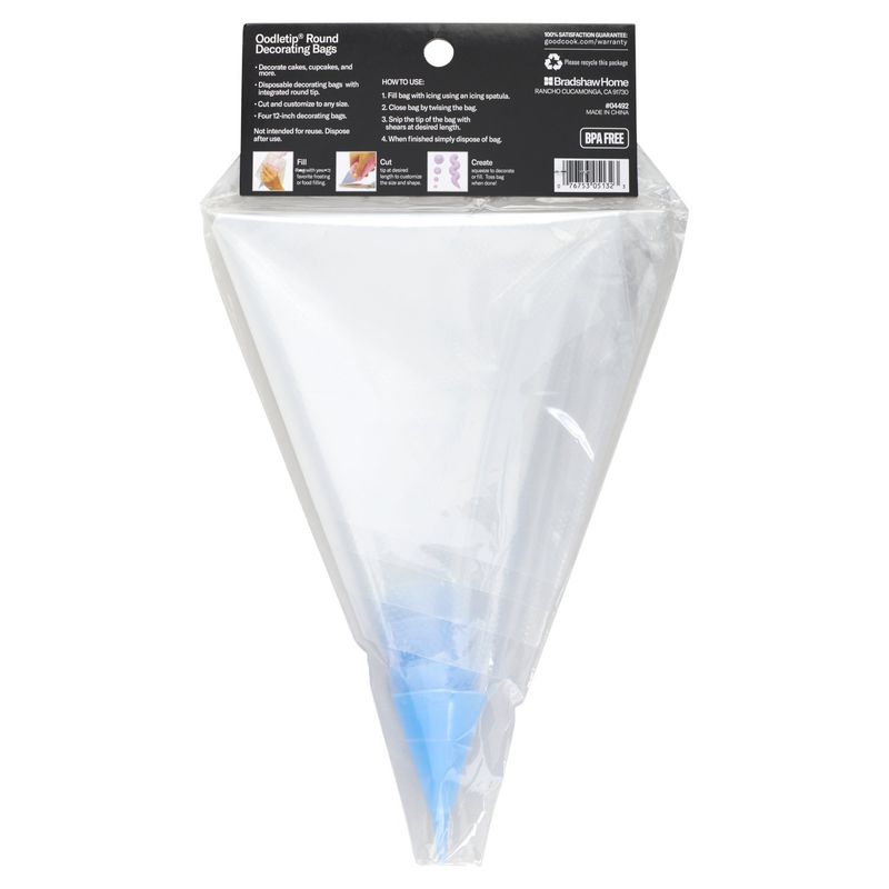 GoodCook Everyday Oodletip Round Decorating Bags, 4 count