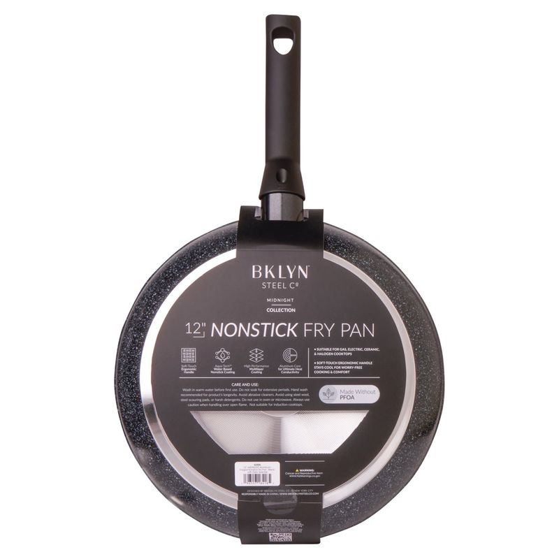 Bklyn Steel Co Midnight Collection 12" Nonstick Fry Pan