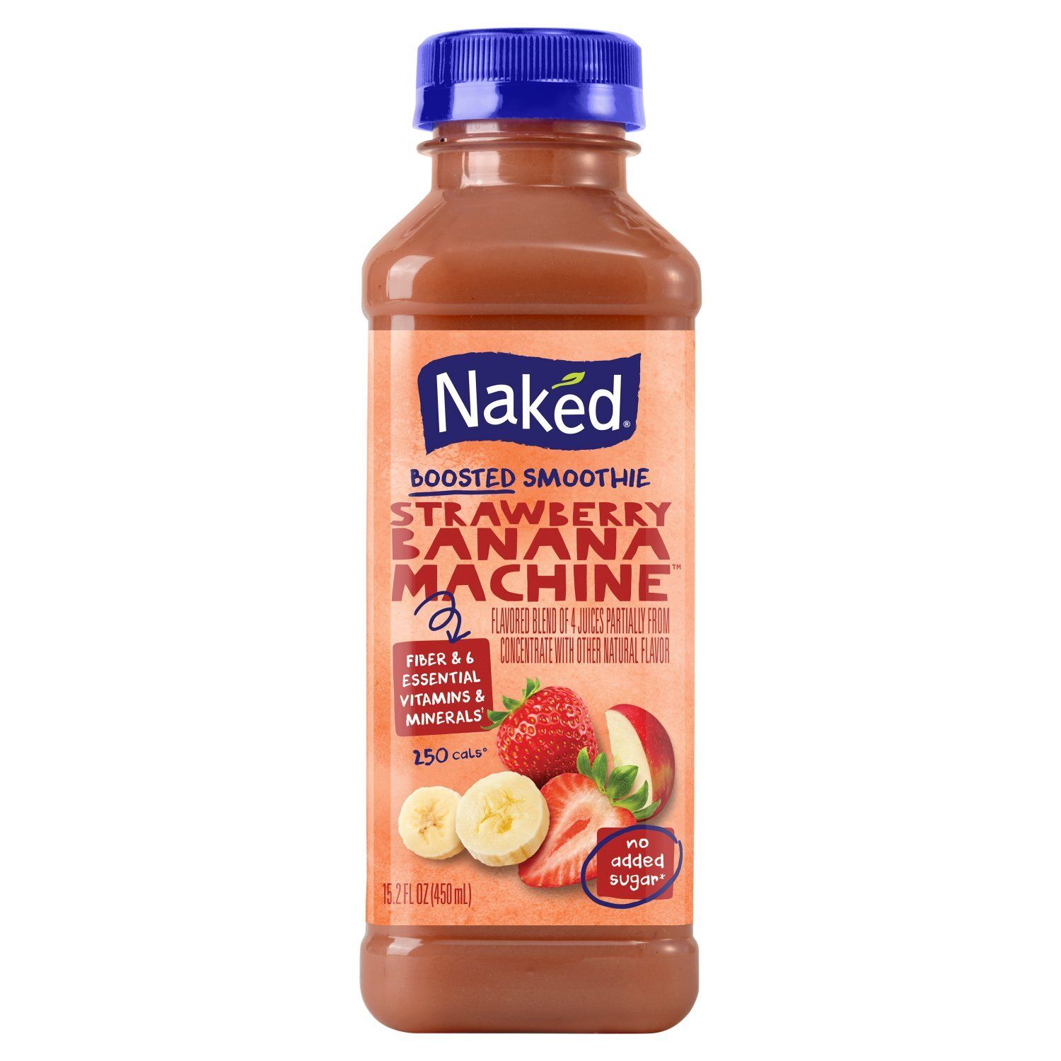 Naked Strawberry Banana Machine Boosted Smoothie, 15.2 fl oz