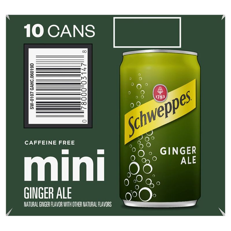 Schweppes Ginger Ale, 7.5 fl oz, 10 count