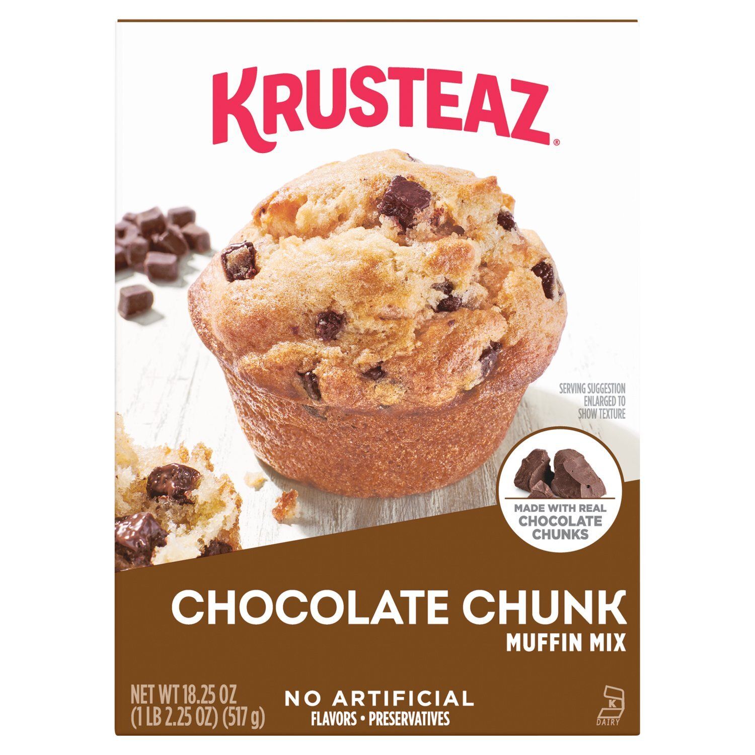 Krusteaz Chocolate Chunk Muffin Mix, 18.25 oz