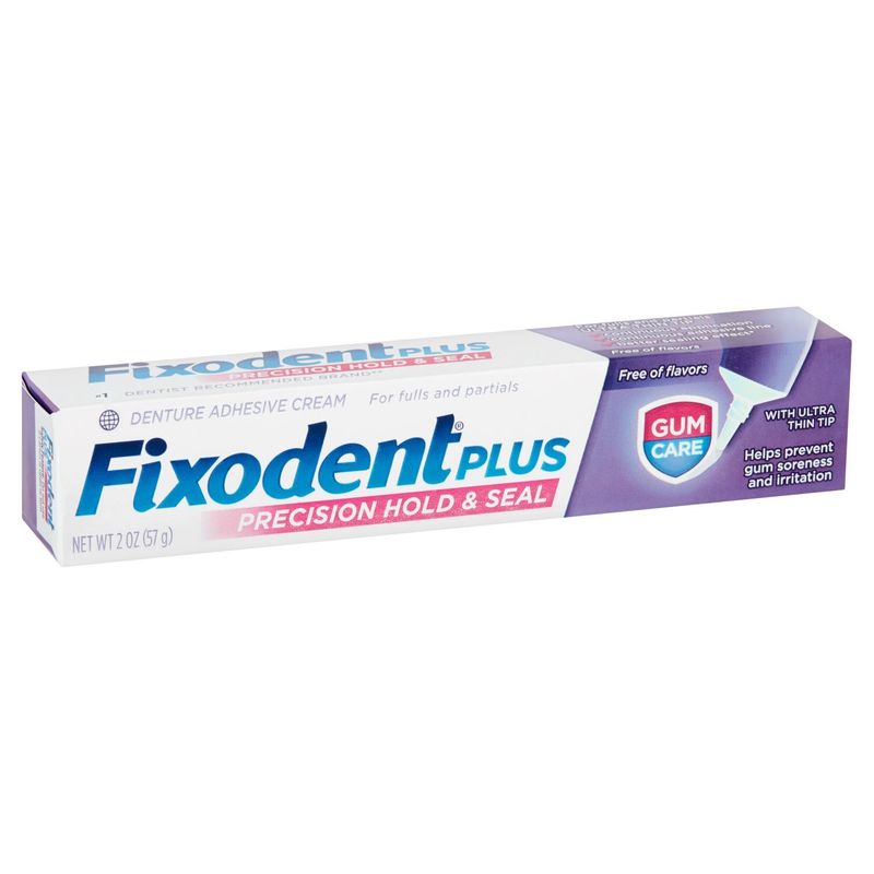 Fixodent Plus Gum Care Denture Adhesive Cream, 2 oz