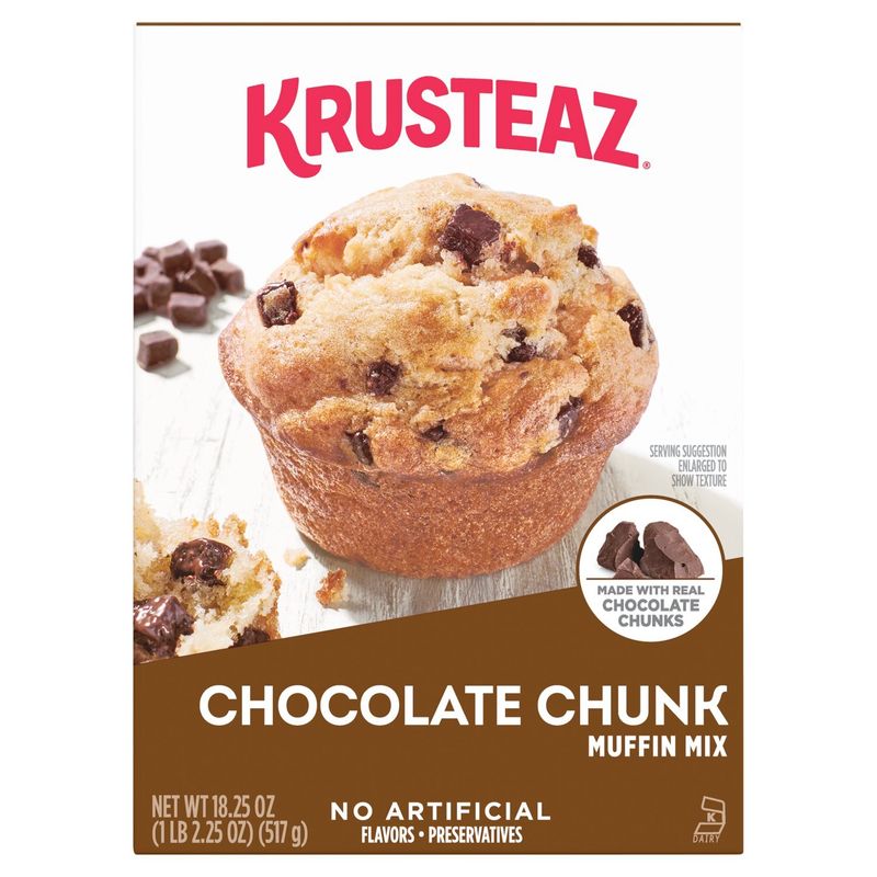 Krusteaz Chocolate Chunk Muffin Mix, 18.25 oz