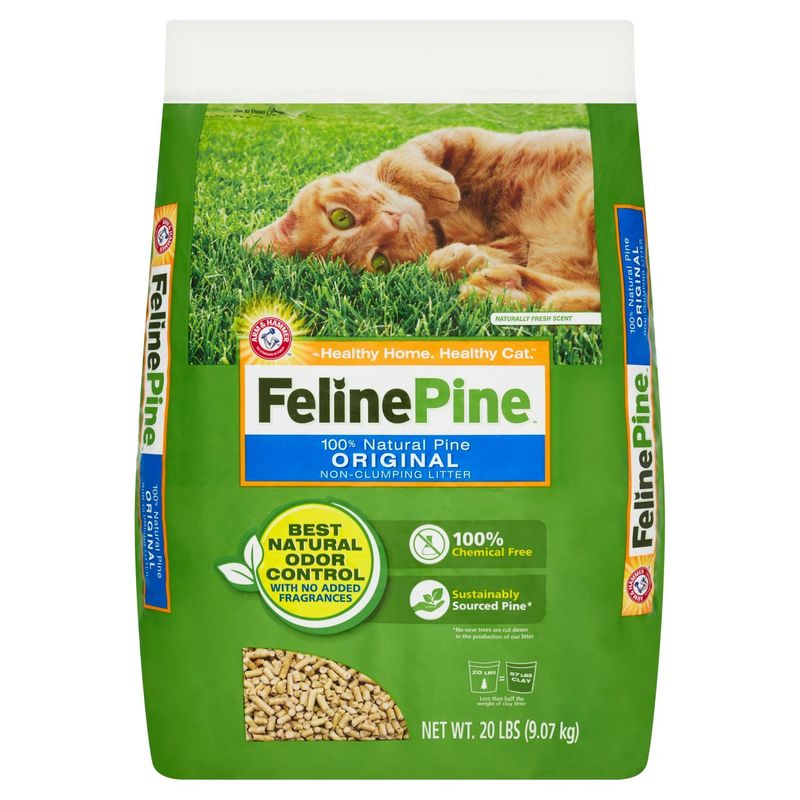 Arm &amp; Hammer Feline Pine 100% Natural Pine Original Non-Clumping Litter, 20 lbs