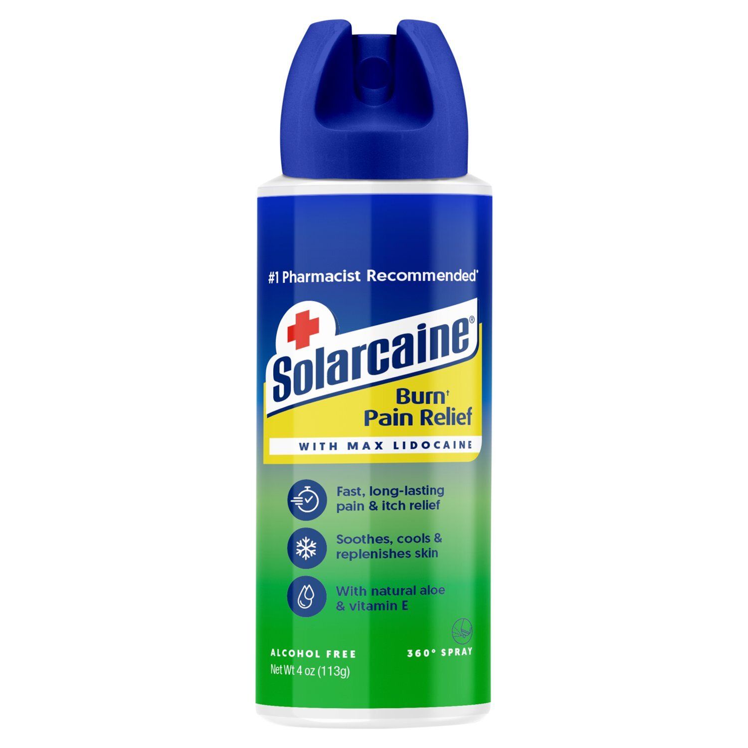 Solarcaine Burn Pain Relief with Max Lidocaine, 4 oz