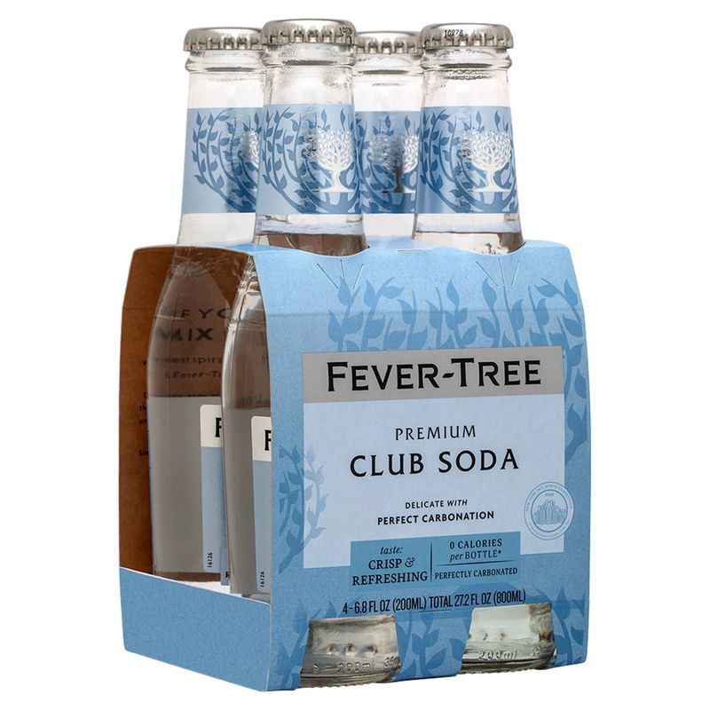 Fever-Tree Premium Club Soda, 6.8 fl oz, 4 count
