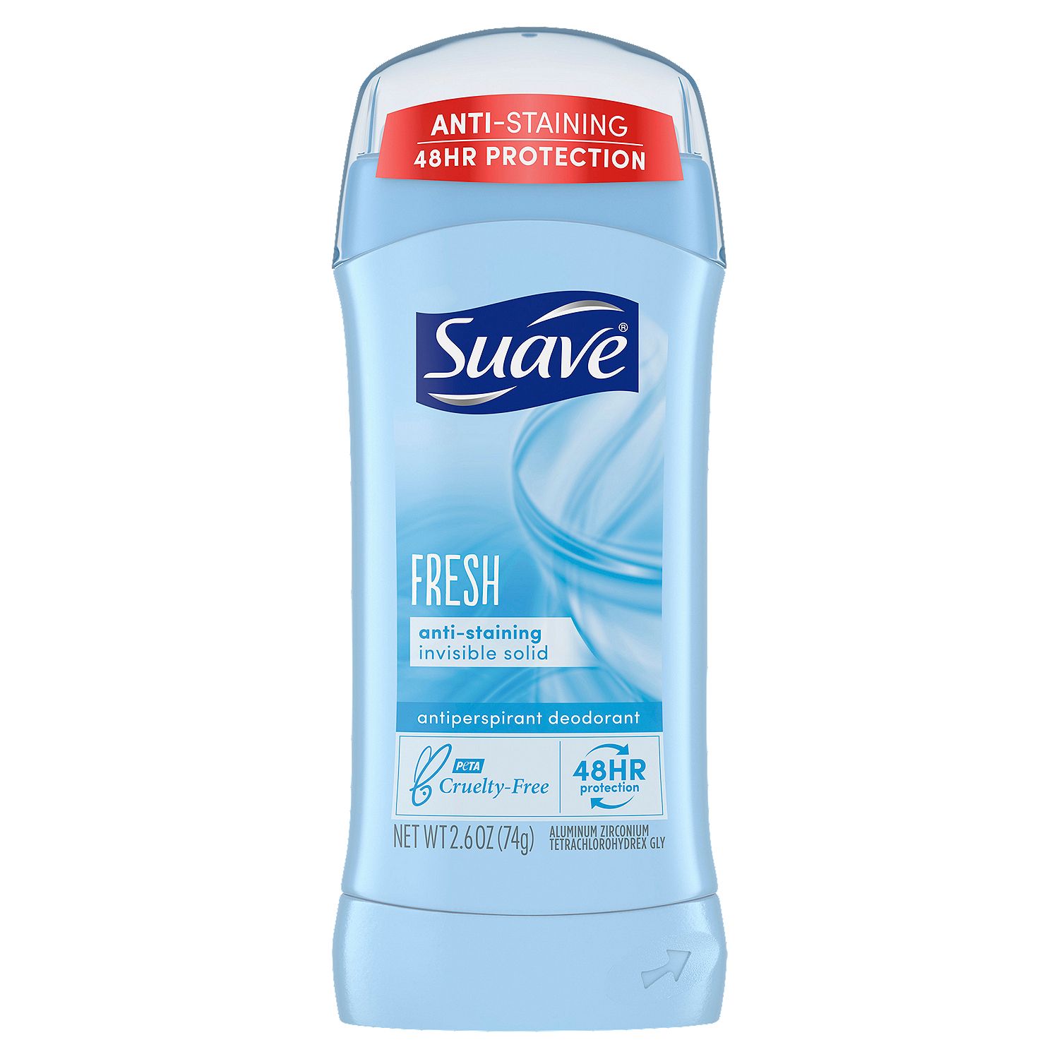 Suave Deodorant Fresh Anti-Staining Antiperspirant Deodorant, 2.6 oz