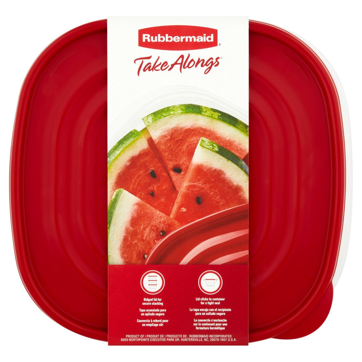Rubbermaid Take Alongs 11.7 Cups Large Squares Containers &amp; Lids, 2 count