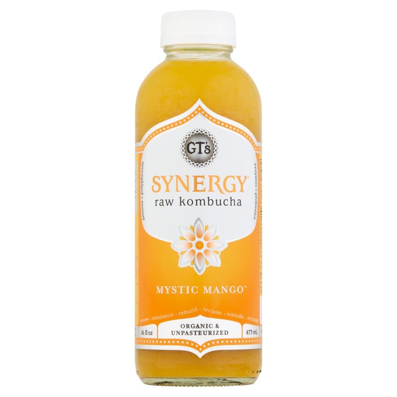GT's Synergy Mystic Mango Raw Kombucha, 16 fl oz