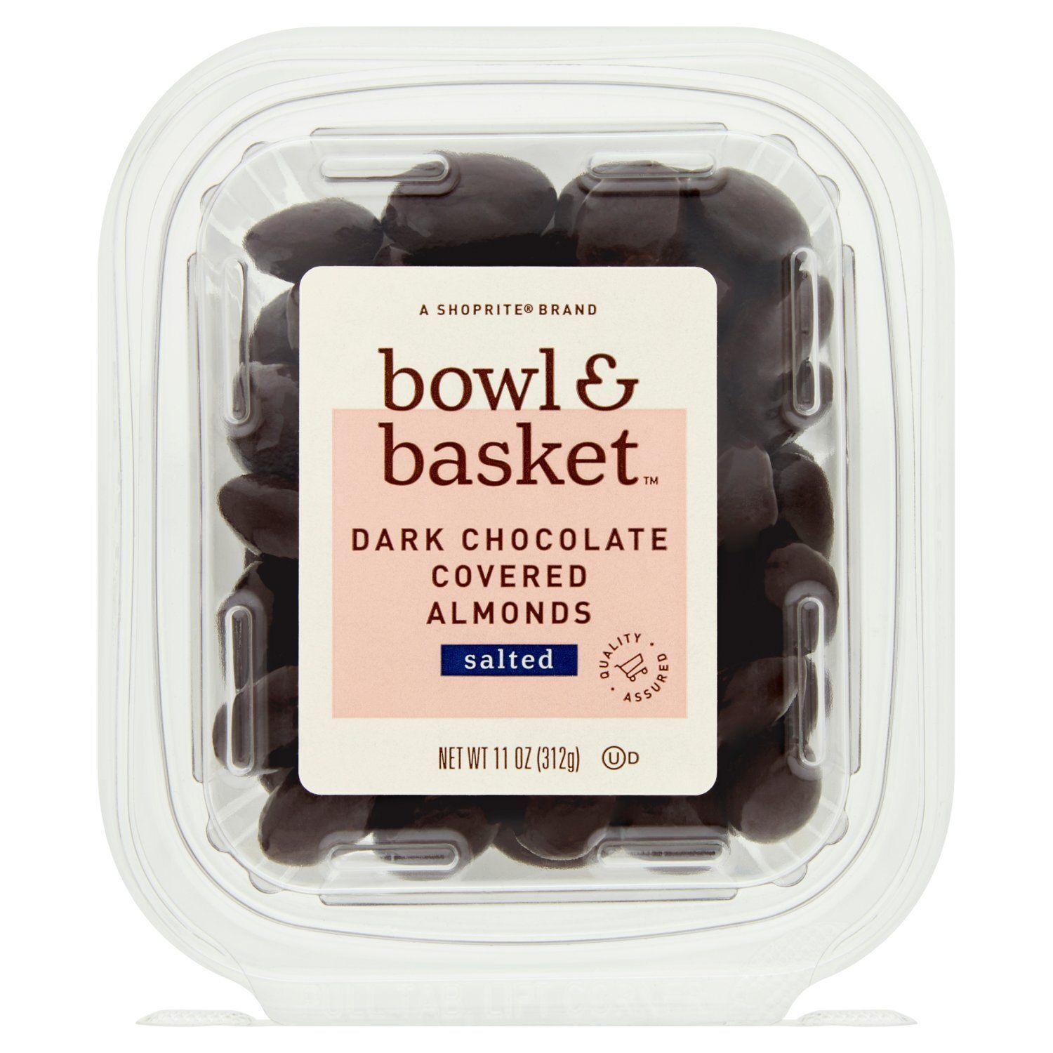 Bowl &amp; Basket Salted Dark Chocolate Covered Almonds, 11 oz