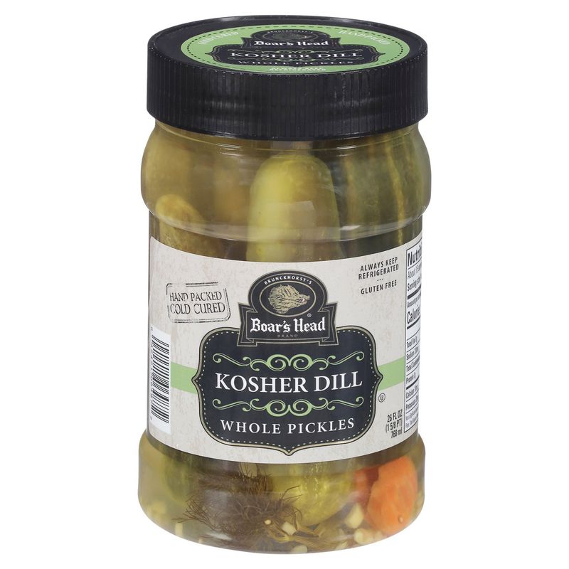 Boar's Head Kosher Dill Whole Pickles, 26 fl oz