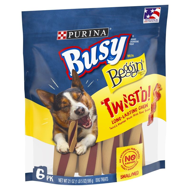 Purina Busy with Beggin' Twist'd! Chewbone Dog Treats, Small/Med, 6 count, 21 oz
