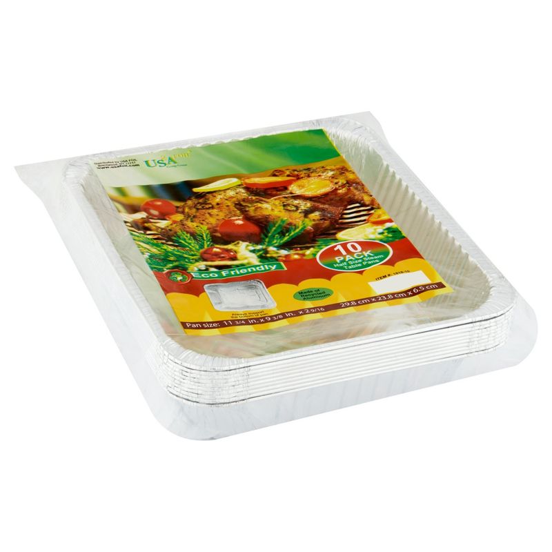 USA Foil Half Size Steam Table Pans, 10 count