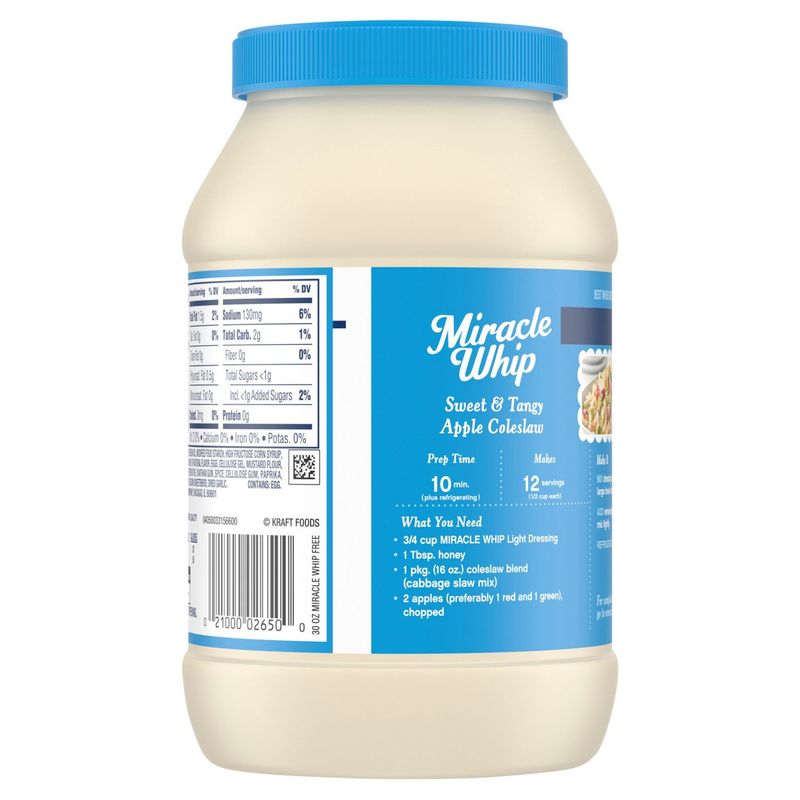 Miracle Whip Light Dressing, 30 fl oz Jar
