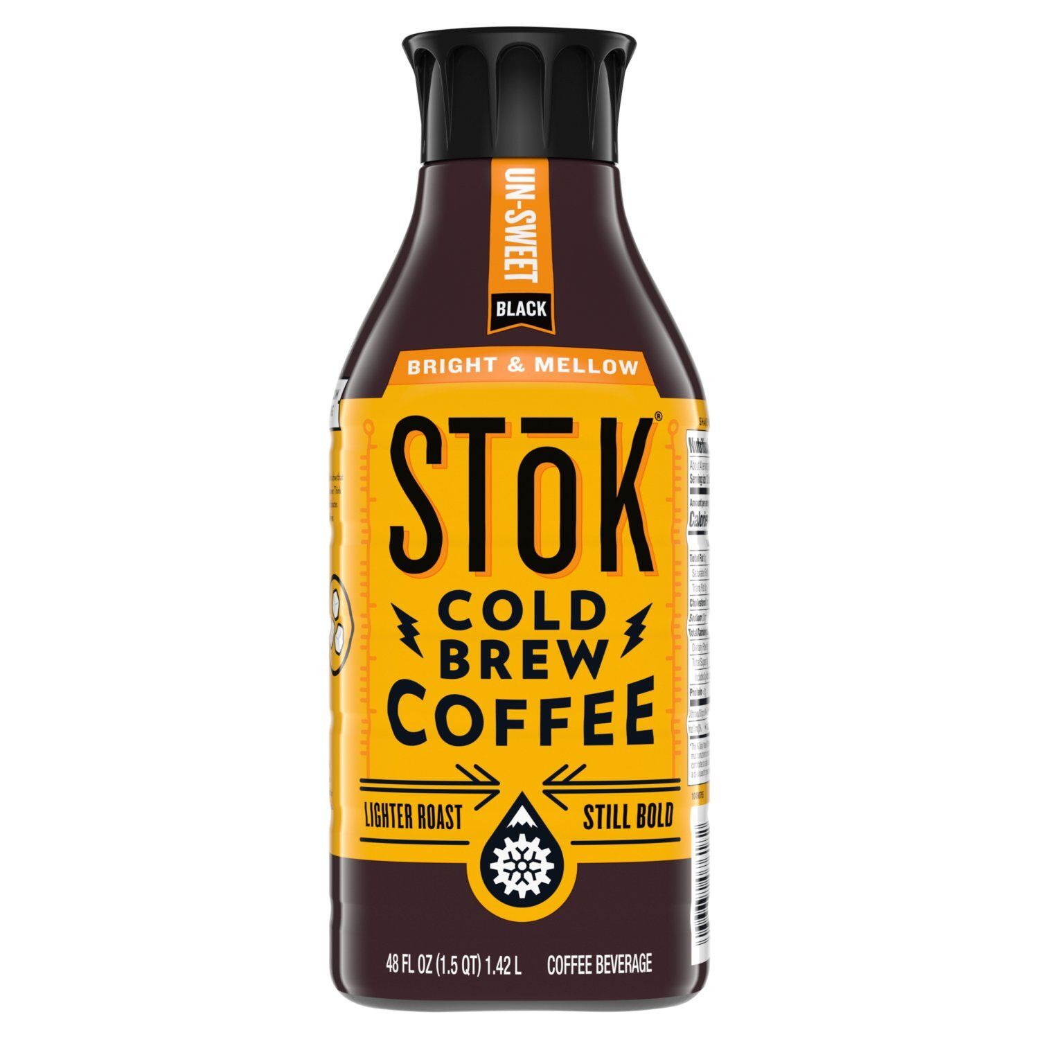 STōK Un-Sweet Black Bright &amp; Mellow Cold Brew Coffee Beverage, 48 fl oz