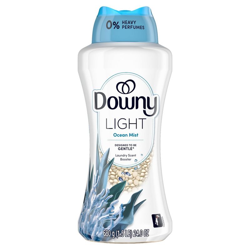 Downy Light Laundry Scent Booster Beads, Ocean Mist Scent, 24 OZ, In-wash fabric beads designed to