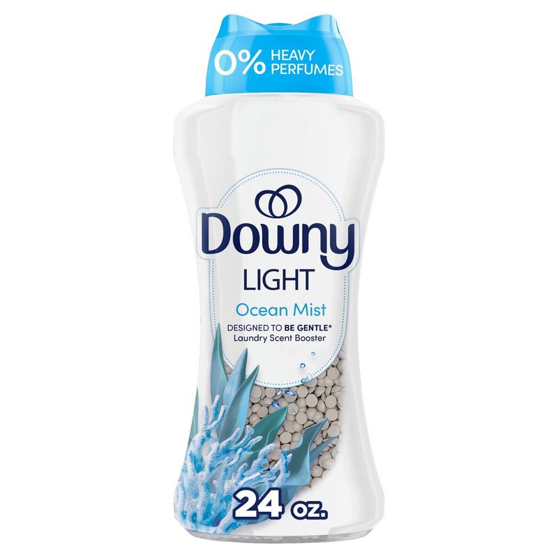 Downy Light Laundry Scent Booster Beads, Ocean Mist Scent, 24 OZ, In-wash fabric beads designed to