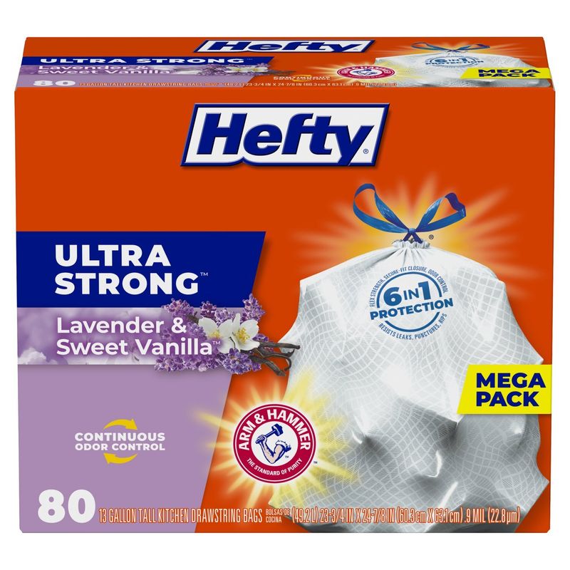 Hefty Ultra Strong Lavender &amp; Sweet Vanilla Trash Bags