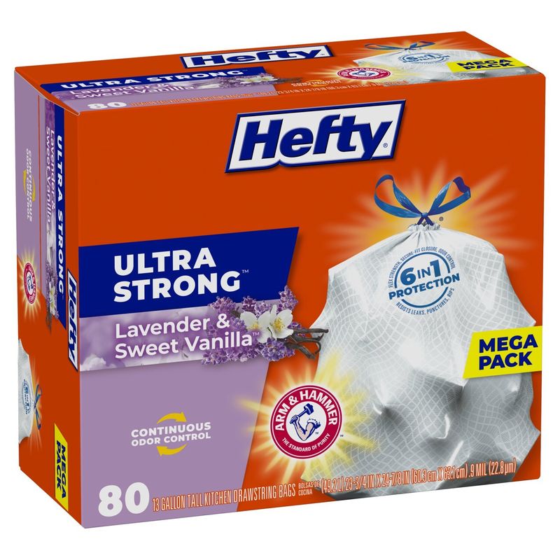 Hefty Ultra Strong Lavender &amp; Sweet Vanilla Trash Bags
