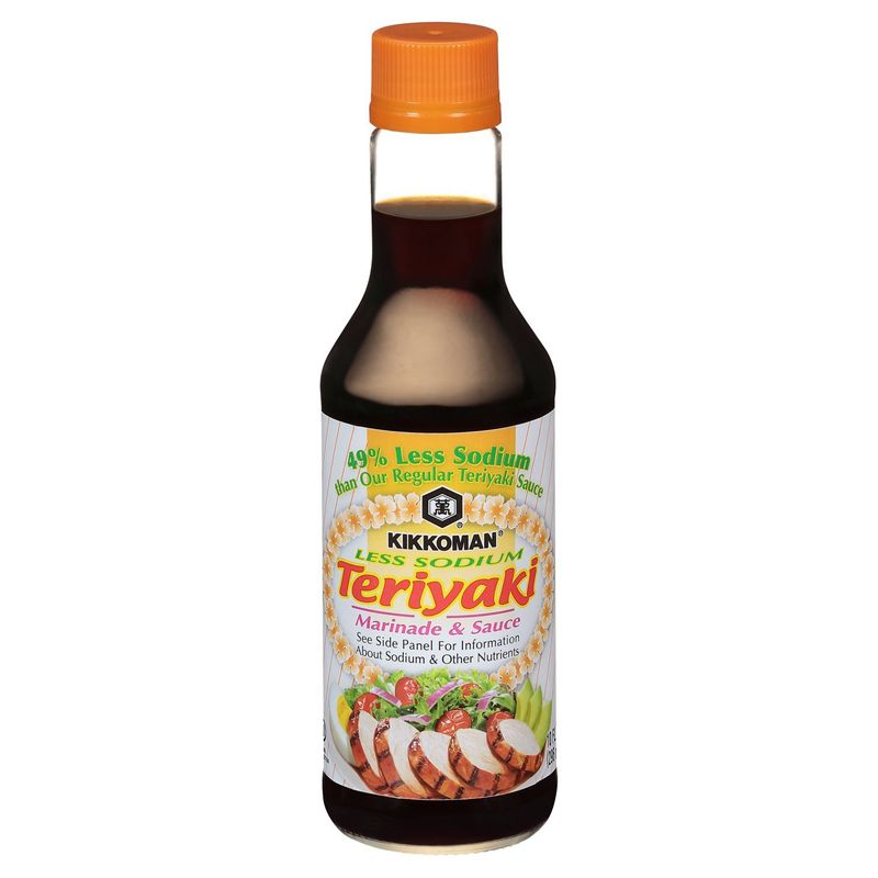 Kikkoman Less Sodium Teriyaki Marinade &amp; Sauce, 10 fl oz