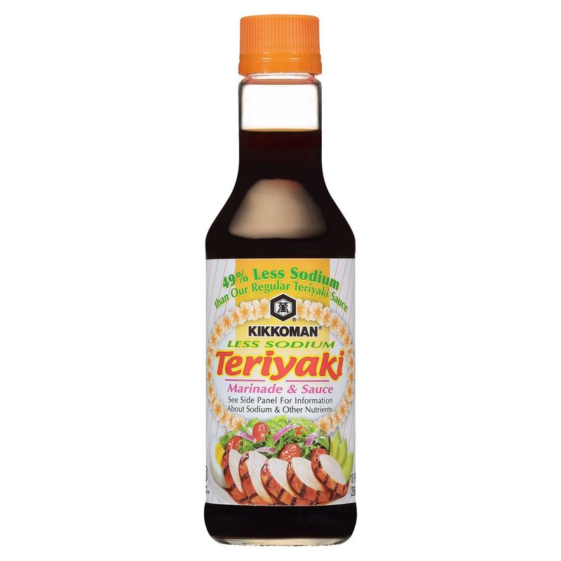 Kikkoman Less Sodium Teriyaki Marinade &amp; Sauce, 10 fl oz