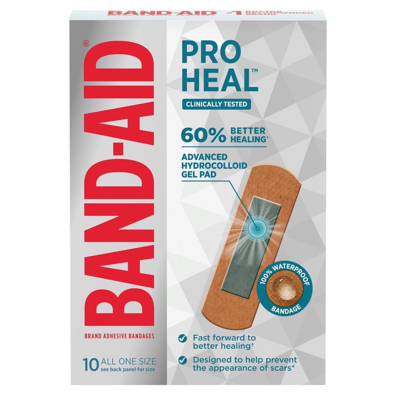 Band-Aid Pro Heal All One Size Adhesive Bandages, 10 count