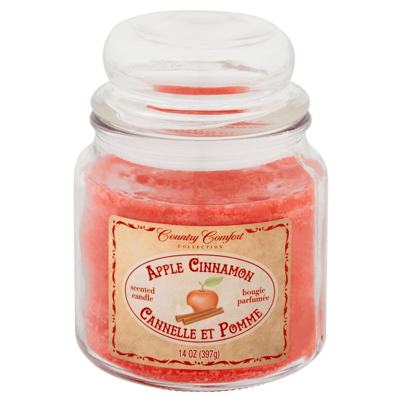 Country Comfort Collection Apple Cinnamon Scented Candle, 14 oz