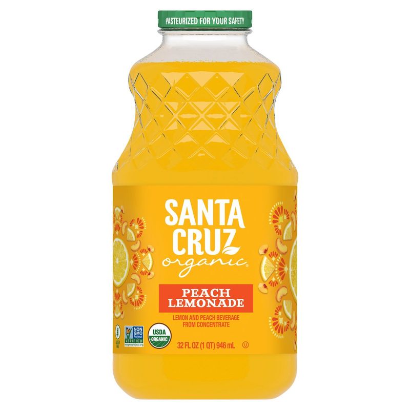Santa Cruz Organic Peach Lemonade Beverage, 32 fl oz