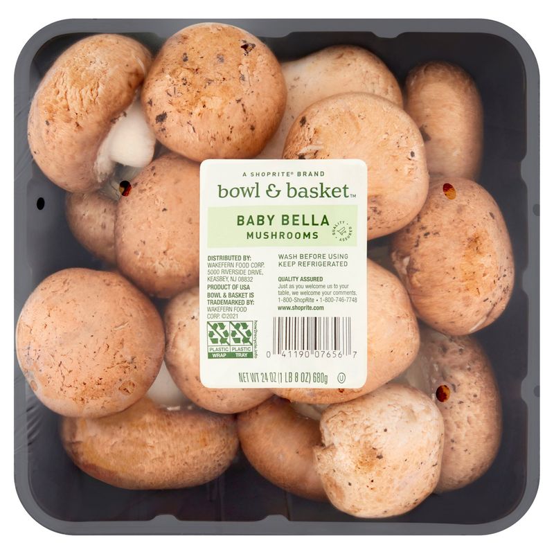 Bowl &amp; Basket Baby Bella Mushrooms, 1.5 lbs