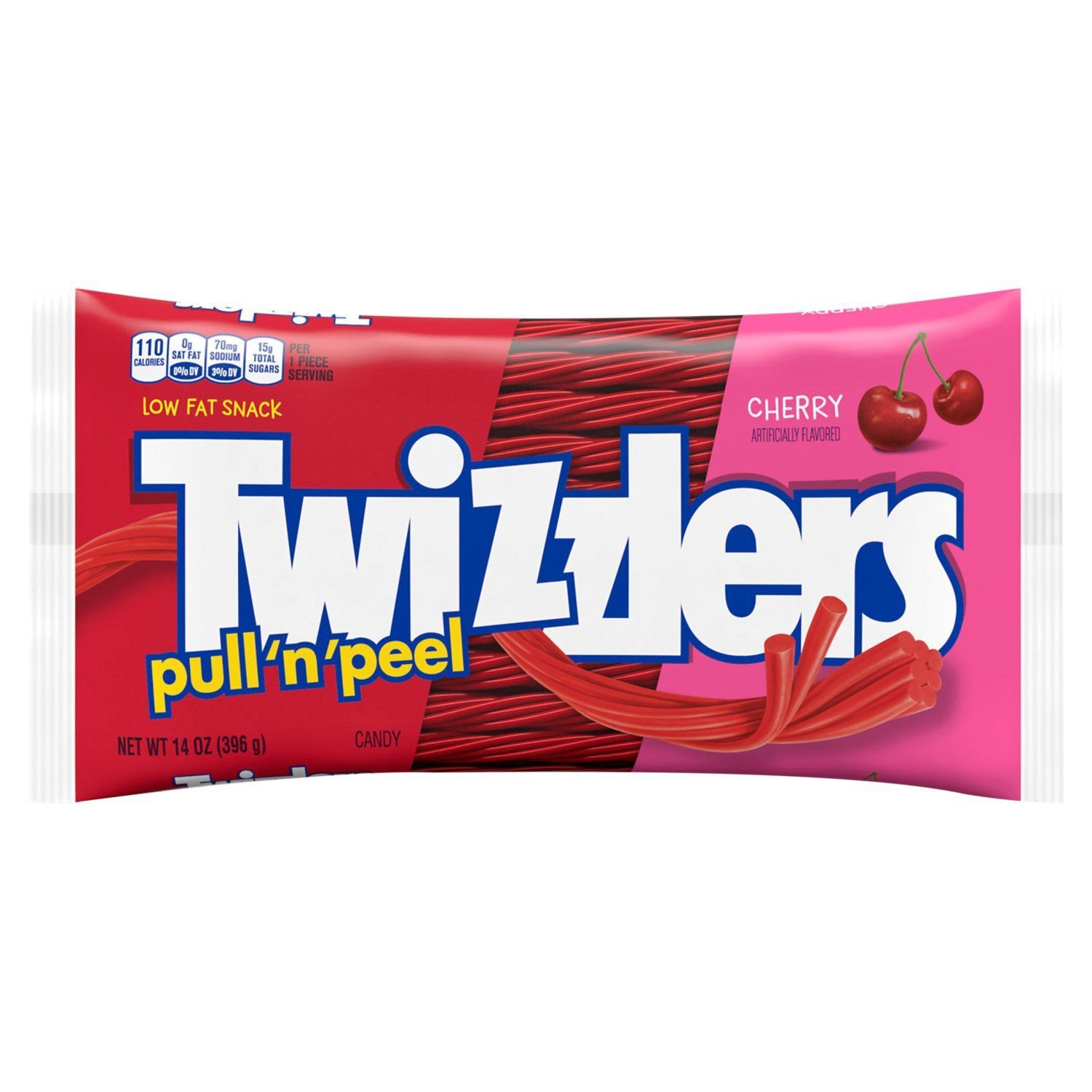Twizzlers Pull 'n' Peel Cherry Candy, 14 oz