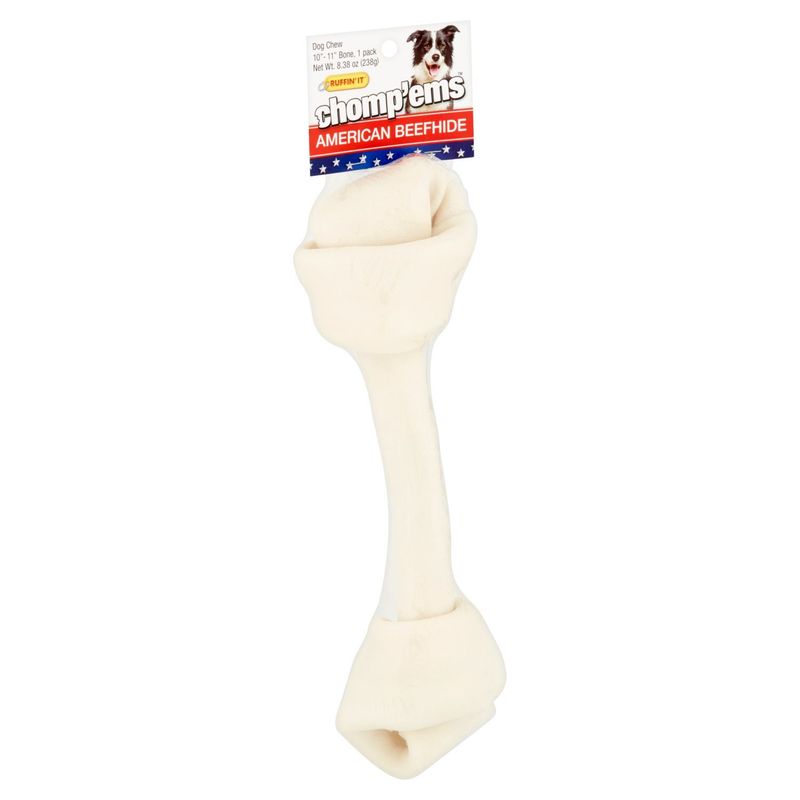 Chomp'ems Ruffin' It American Beefhide Dog Chew, 8.38 oz