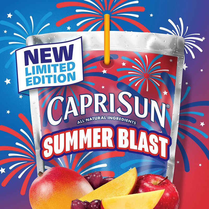 Capri Sun Summer Blast Passion Fruit Mango Flavored Juice Drink Blend, 6 fl oz, 10 count