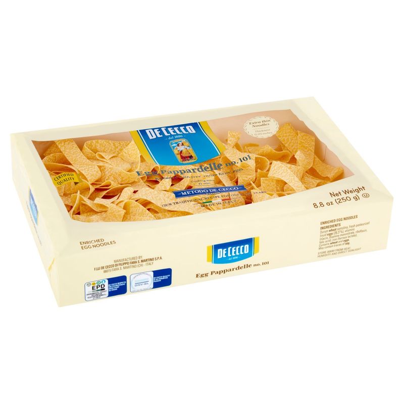 De Cecco Egg Pappardelle No. 101 Noodles, 8.8 oz