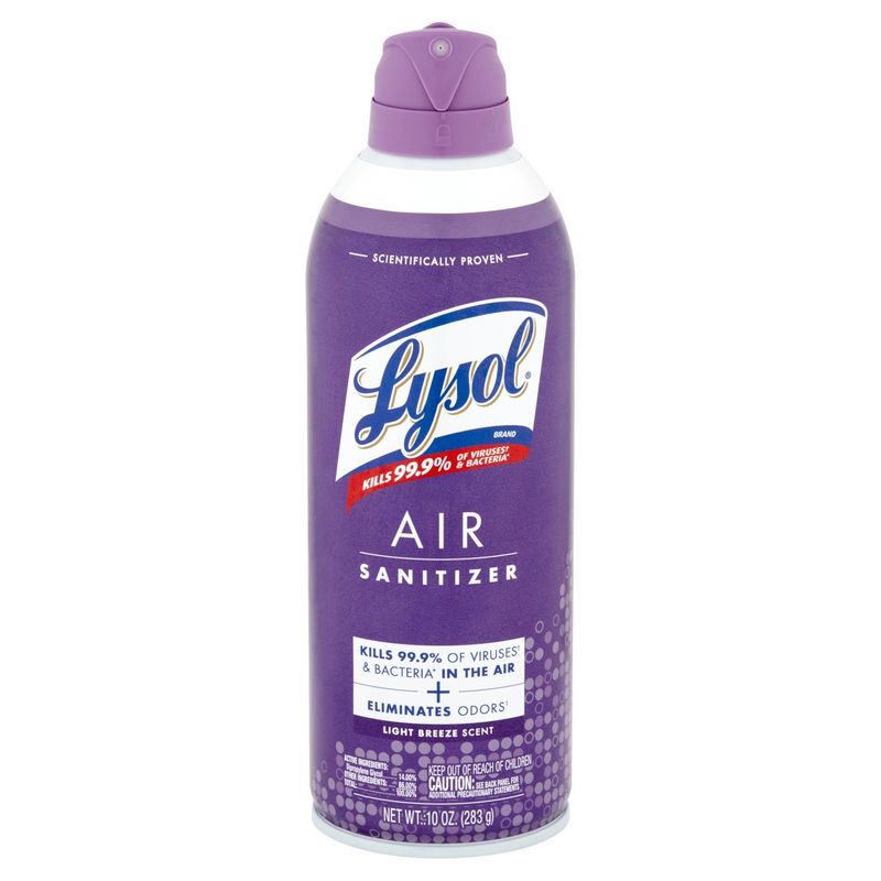 Lysol Light Breeze Scent Air Sanitizer, 10 oz