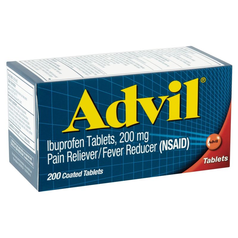Advil Ibuprofen Coated Tablets, 200 mg, 200 count