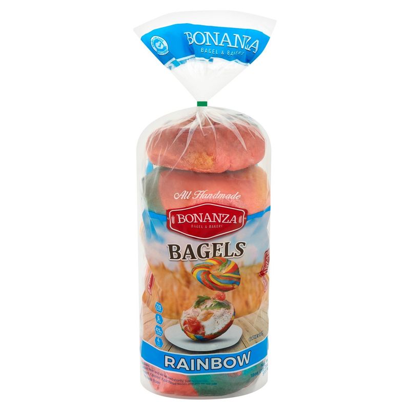 Bonanza Rainbow Bagels, 6 count, 18 oz