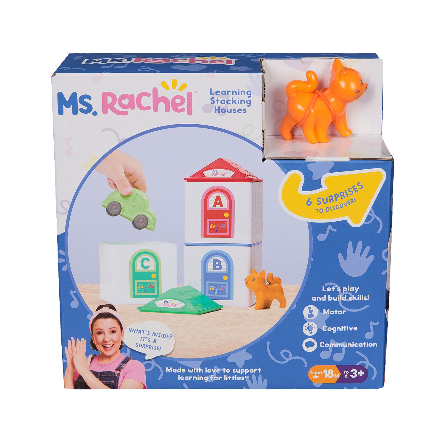 Ms. Rachel Learning Stacking Houses