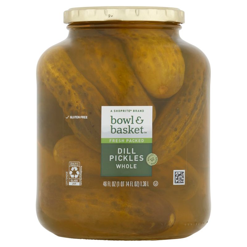 Bowl &amp; Basket Whole Dill Pickles, 46 fl oz