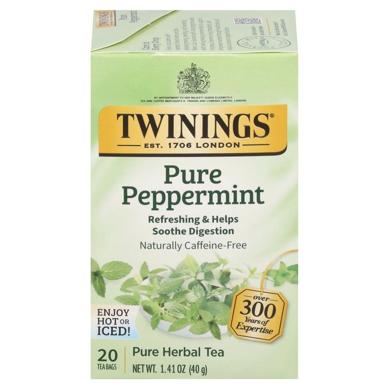 Twinings Pure Peppermint Herbal Tea Bags, 20 count, 1.41 oz