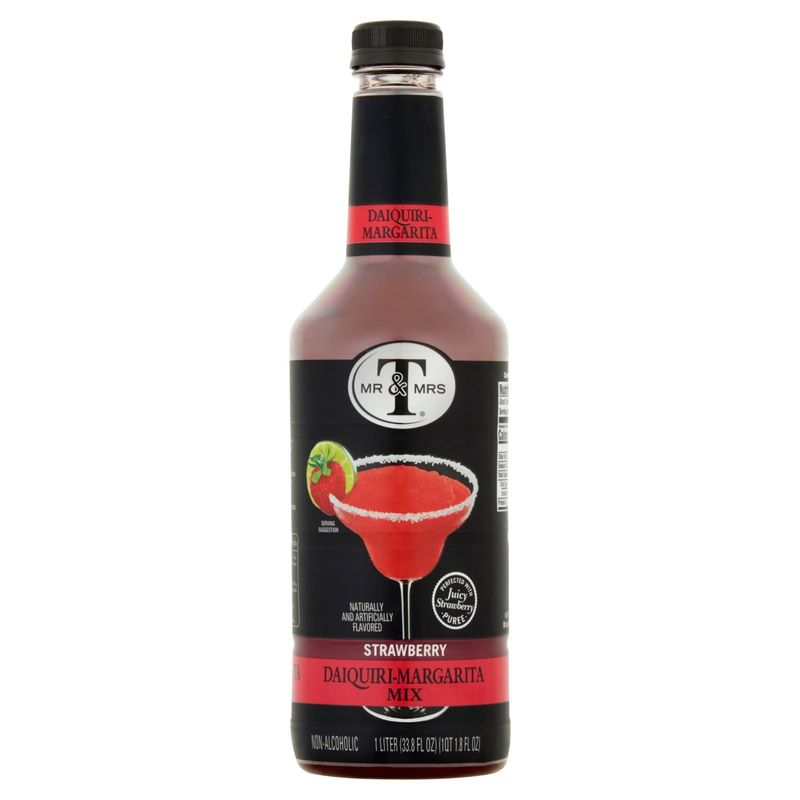 Mr &amp; Mrs T Strawberry Daiquiri-Margarita Mix, 33.8 fl oz