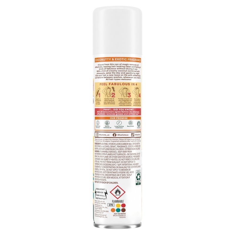Batiste Tropical Exotic Coconut Dry Shampoo, 3.81 oz