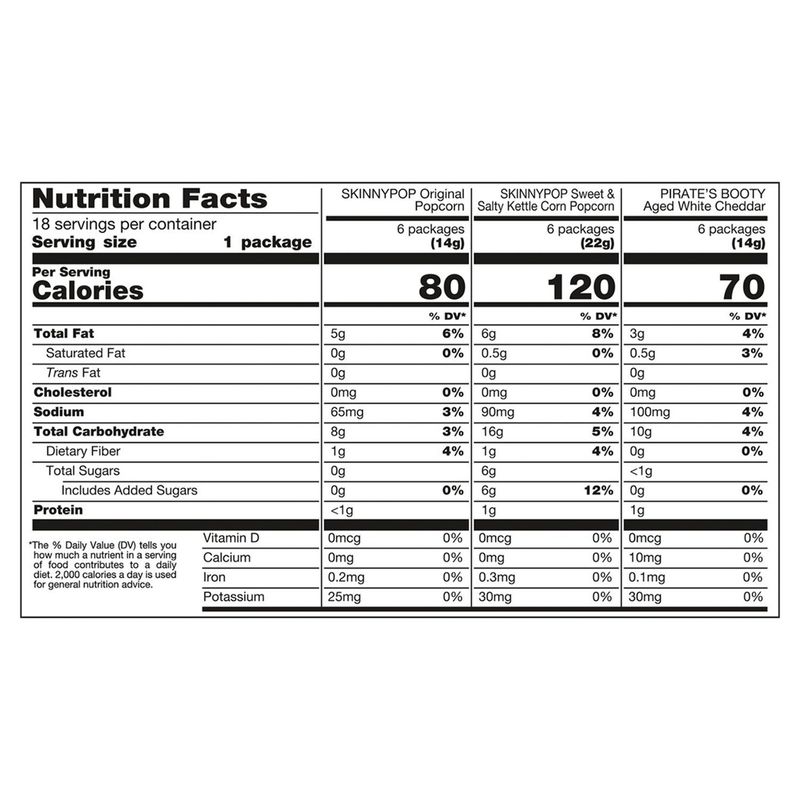 Grab &amp; Go Popcorn &amp; Puffs, 18 count, 10.8 oz