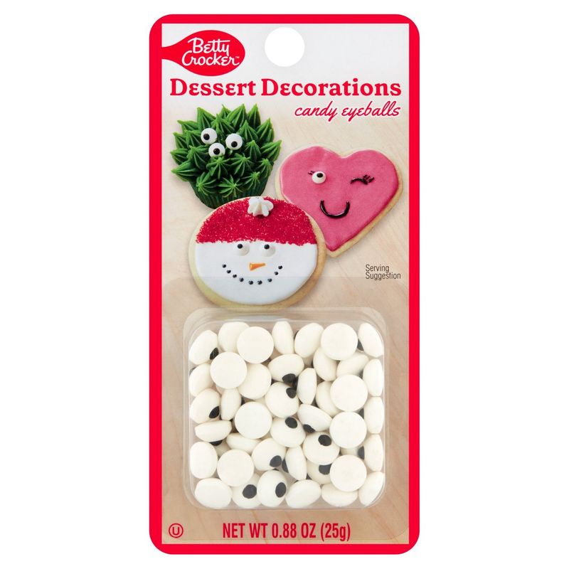 Betty Crocker Dessert Decorations Candy Eyeballs, 0.88 oz