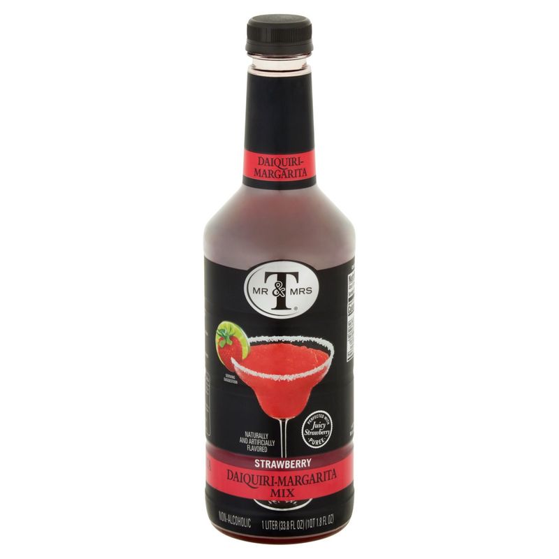 Mr &amp; Mrs T Strawberry Daiquiri-Margarita Mix, 33.8 fl oz