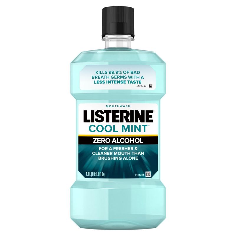 Listerine Cool Mint Zero Alcohol Mouthwash, 1.8 fl oz