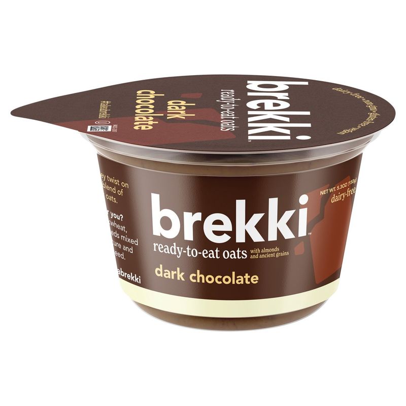 Brekki Dark Chocolate with Almond and Ancient Grains Ready-to-Eat Oats, 5.3 oz